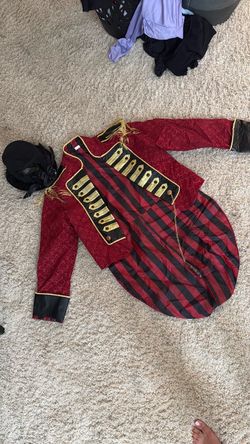 Halloween Ringmaster Costume Jacket and Hat Set