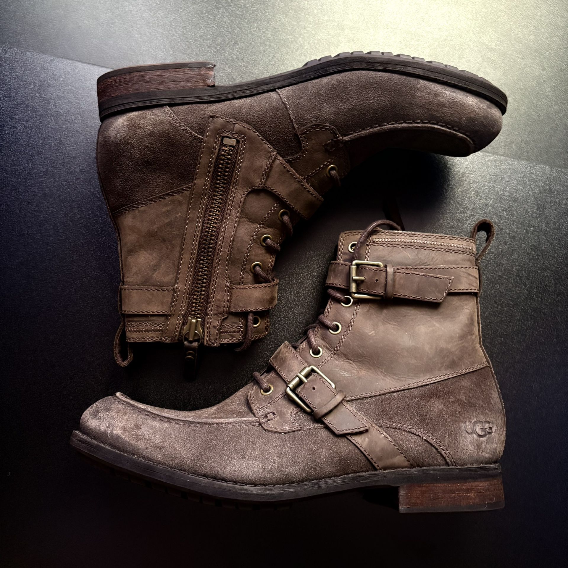 UGG Australia Olmstead 1005086 Brown Waterproof Lace Up Boots shoes Men's US 11