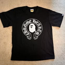 BAPE A Bathing Ape Chrome Hearts Men’s Large Collab T Shirt