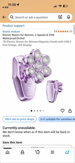[SALE / BRAND NEW] Arokart 7D Electric Shaver for Women (IPX8 Waterproof, Orchid