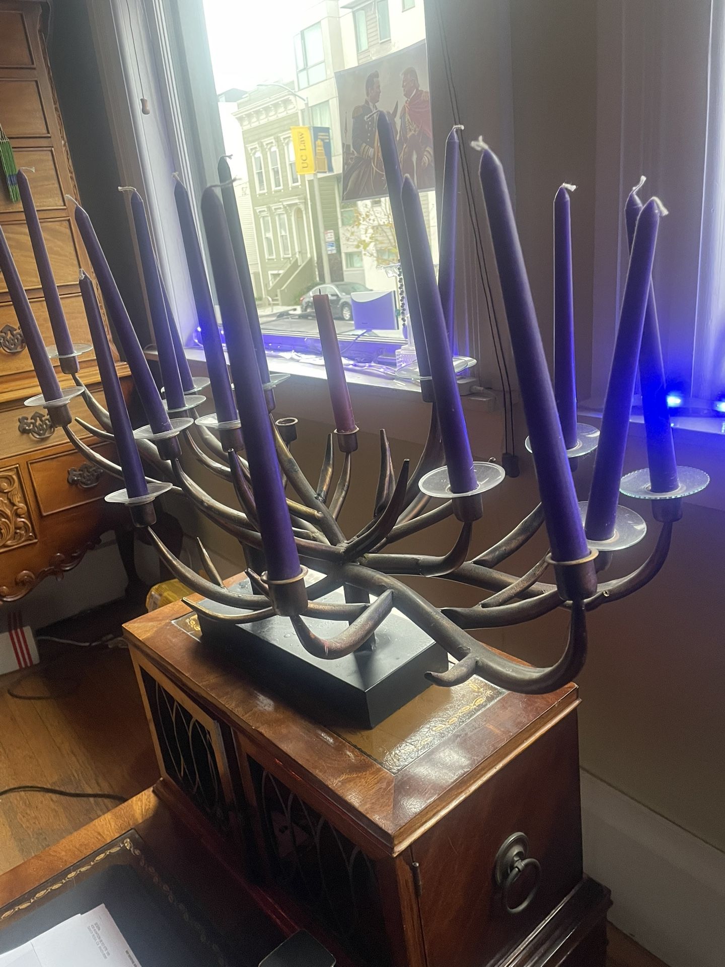 Metal Horn Candelabra