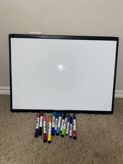 Dry Erase White Board With Markers
