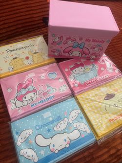 Sanrio Character Hello Kitty Cinnamoroll PomPom Foldable Storage Boxes