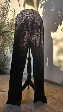 Black Velvet Wide-Leg Pants
