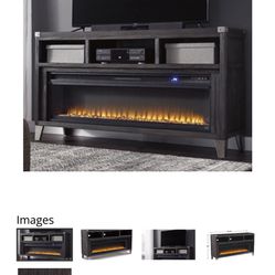 Entertainment Stand With Fireplace