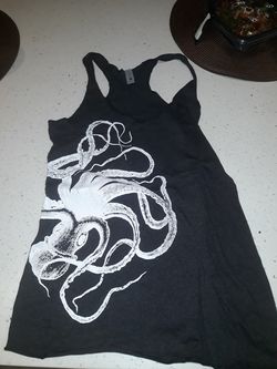 Etsy online purchase of octopus kraken racerback tank