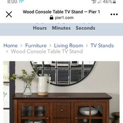 Wood Console TV Stand/ Buffet Table