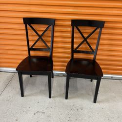 Solid Wood Black Chairs
