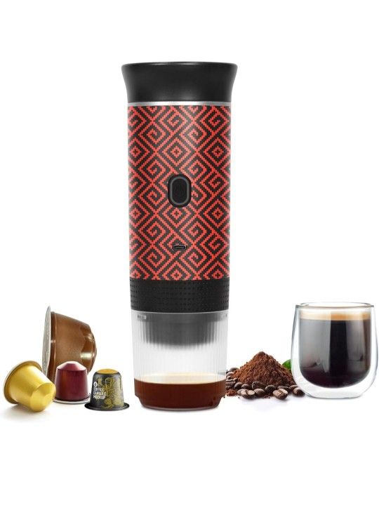 Portable Coffee Maker for Travel, Battery Powered Portable Electric Espresso Machine for Camping, Rechargeable Coffee Maker Self Heating