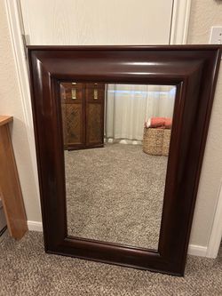 Antique Cherry Wood Mirror by The Bombay Company