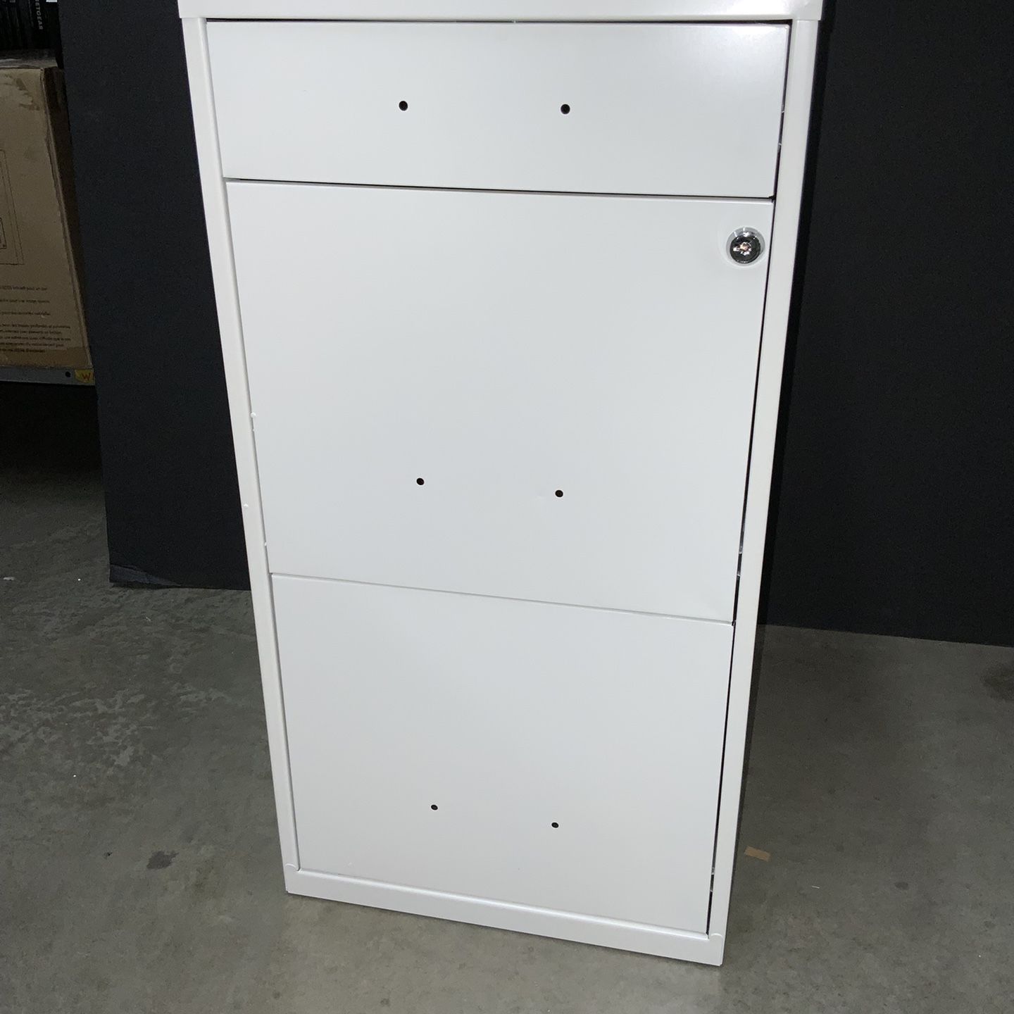 Hirsh - Metal 3-Drawer Organizer File Cabinet with Pencil Drawer - Pearl White # 644