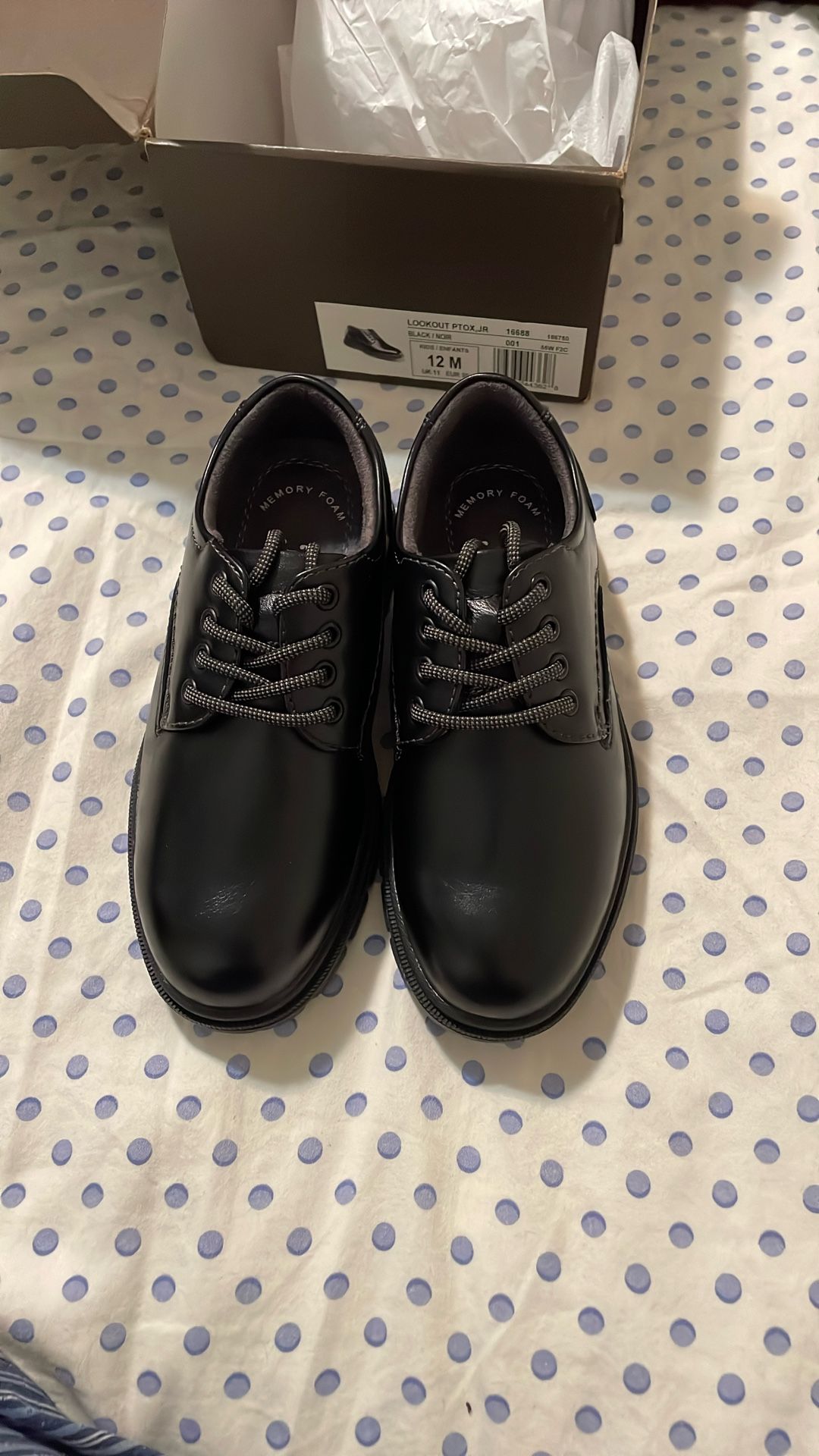 Boys Size 12 Black Dress Shoe