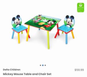Mickey Mouse Table & Chair Set/ Mickey Mouse/ Disney/ kids/ toddler/ toys/ furniture/ New