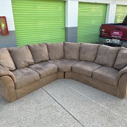 Tan Sectional ( Free Delivery Local Cities)