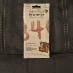 New In Package Anagram Air Filled Pink Balloon Party Decoration Number 4 Birthday Party No Helium Required