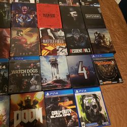 Limited Edition Steelbook Metal Game some sealed. At some point they were $300! Each. Ps4 PS5 Games. $60! Each. 5 for $200!  All 25 for $1000!. Trade