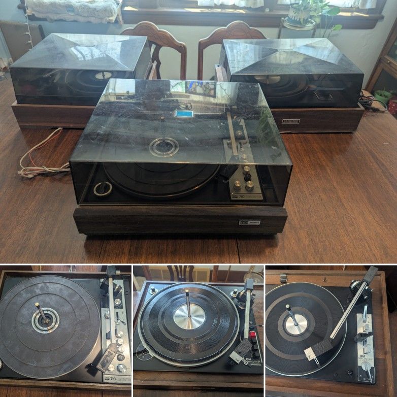 Vintage Project Turntables- BSR 710 Transcription And Elac Miracord