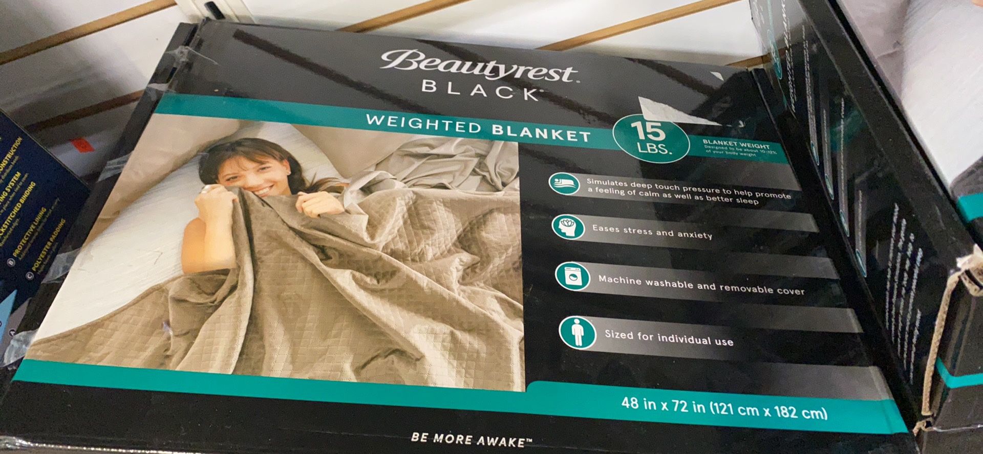 Beautyrest black 15lbs weighted blanket