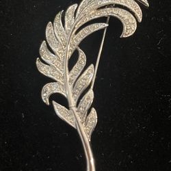 Women's Feather Rhinestones Brooch