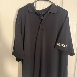 Antigua Black Polo with NBC Golf Sleeve Logo