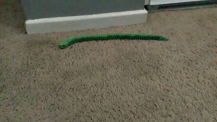 3D printed snake and a good looking glass snake