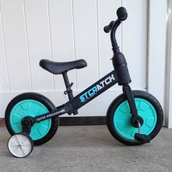 Bike Kids 24" Tall With Training Wheels 35" Long X 24" Tall  Excavator Condition