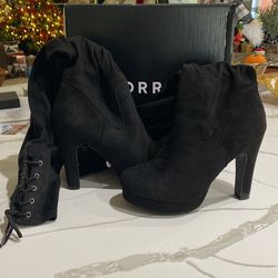 Black Thigh High Boots
