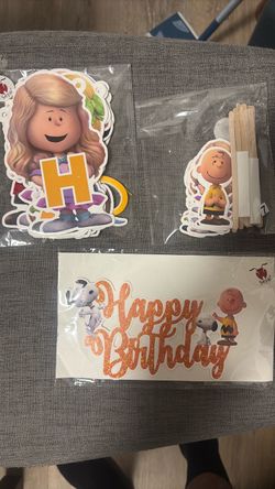 Peanuts Cake and Cupcake Topper and Banner