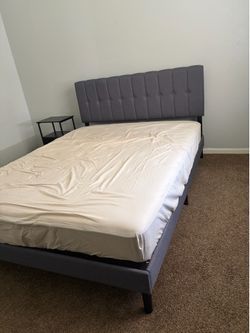 Queen bed and mattress