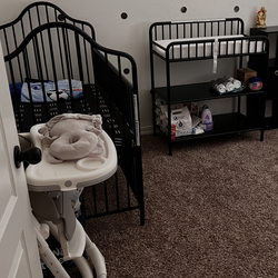 Crib & diaper changer set