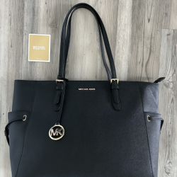 Michael Kors Large Travel Tote Shoulder Bag Black