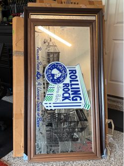 Vintage rolling rock extra pale premium beer mirror