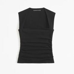 Abercrombie & Fitch black ruched tank top Size XL #loungewear #summer #brandnew
