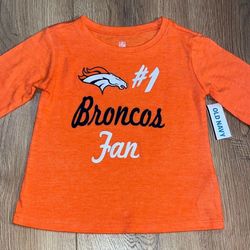 Old Navy Toddler Boy’s / Girl’s #1 Broncos Fan Shirt, Size 2t