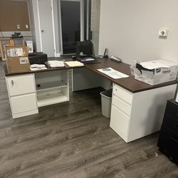 Large Gently Used Corner Office Desk