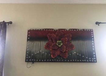 Flower and light picture frame