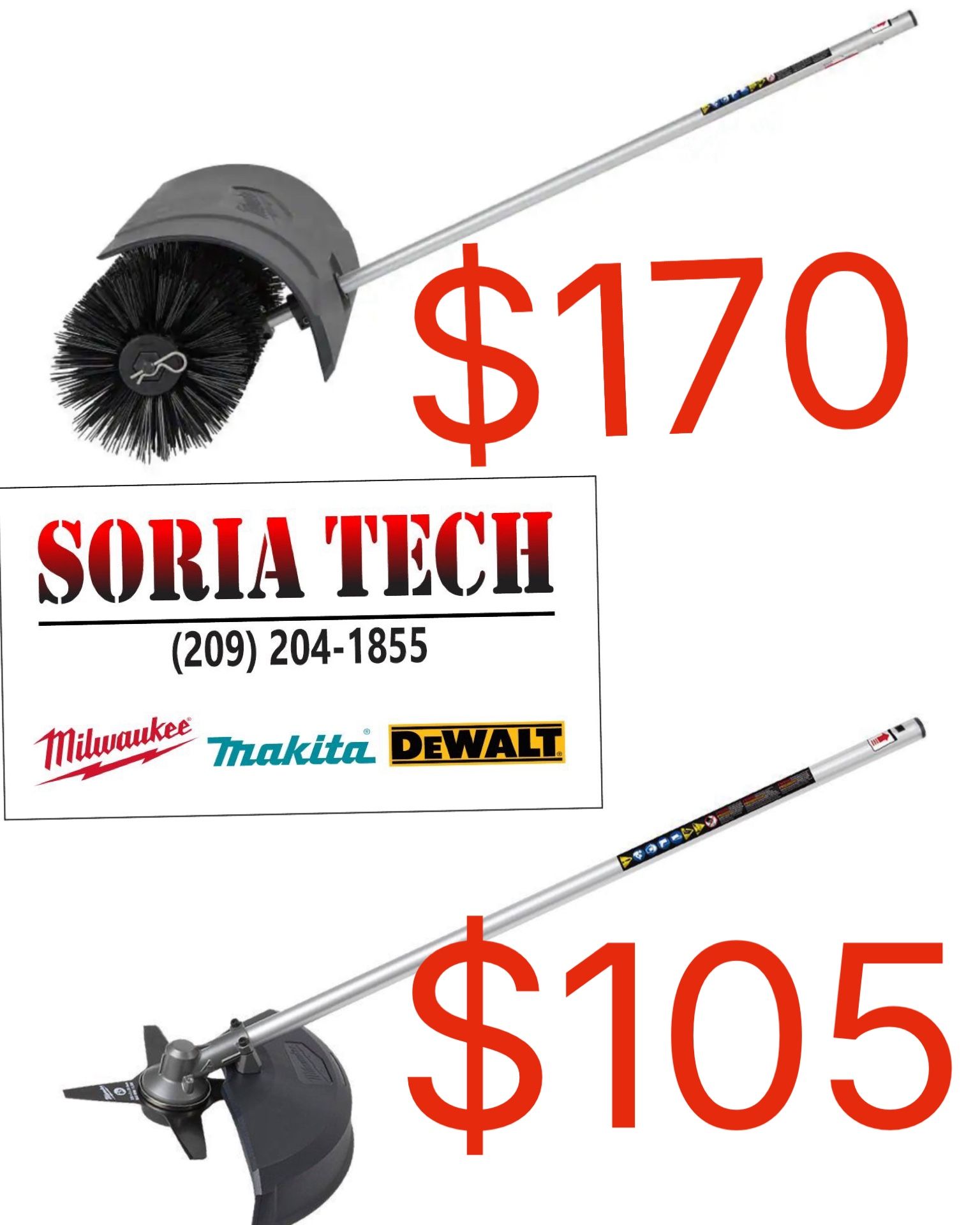 Milwaukee M18 FUEL Bristle Brush / Brush Cutter Attachment for Milwaukee QUIK-LOK System