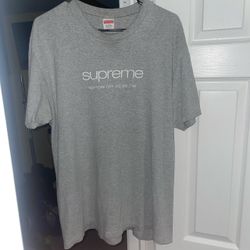 Supreme classic logo tee “Gray”