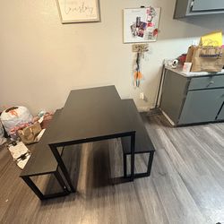 Dining Table + Bench Set – Modern – MUST GO ASAP