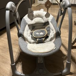 Ingenuity Boutique Collection Deluxe 5-Speed Portable Baby Swing with Battery-Saving Technology
