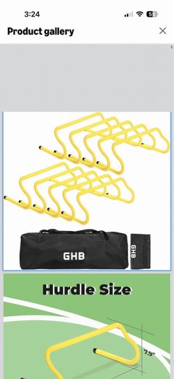 GHB Agility Hurdles 8" Speed Agility Training Hurdles Detachable Sturdy Hurdles Training Equipment Set with Carry Bag for Kids,Athletes,Soccer,Basketb