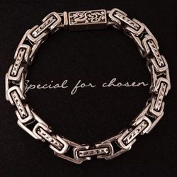 Chunky Men's Women's Silver With 925 Stamp Bracelet Chain Gift