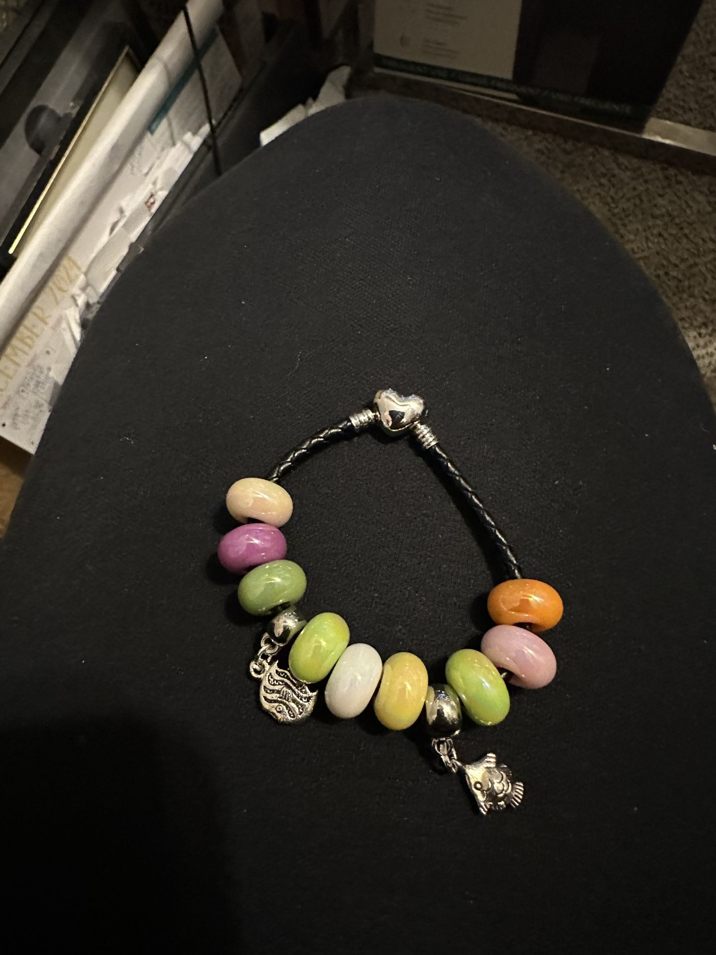 Chic Leather Bracelet with charms perfect Starter for Sale