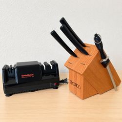 Cutco Knife Set with Wood Block