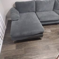 Slate Gray Sectional Couch 