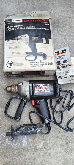 Craftsman (NEW)electric drill with a 3/8-horsepower motor.