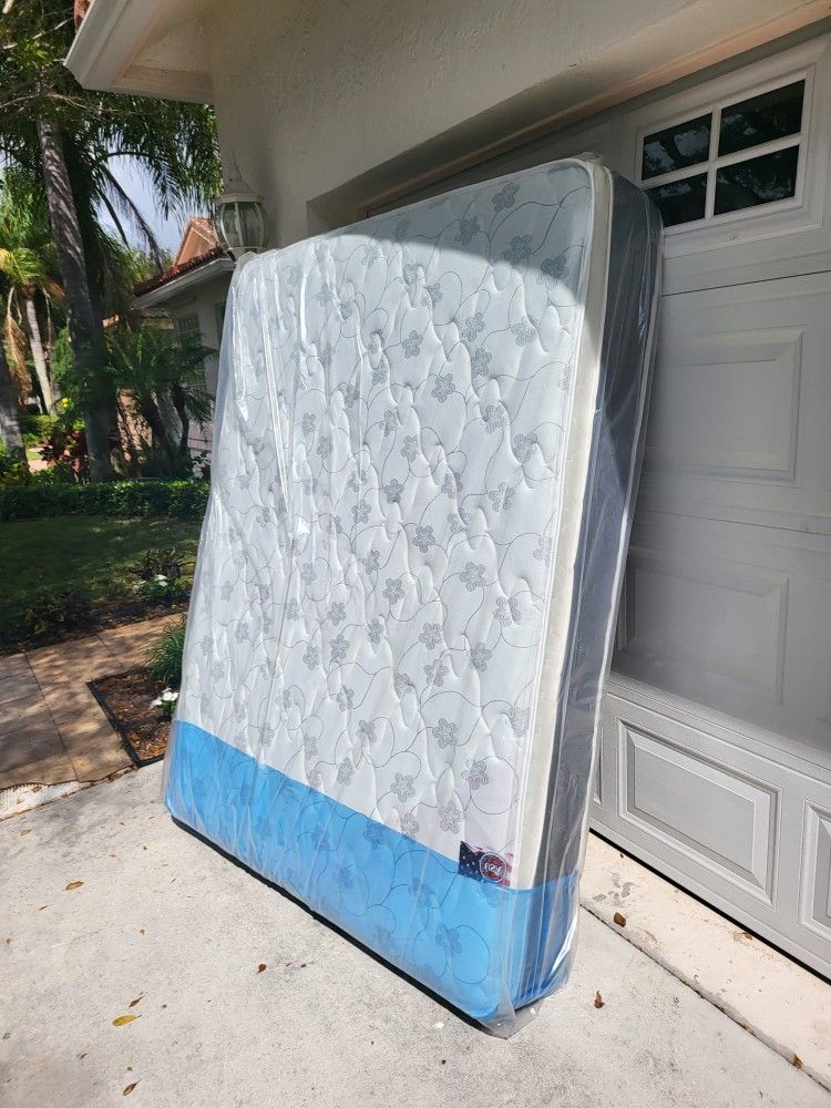 NEW QUEEN PILLOW TOP MATTRESS AND BOX SPRING -- Also Available In All Sizes.