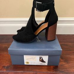 Peep Toe Block Heels 