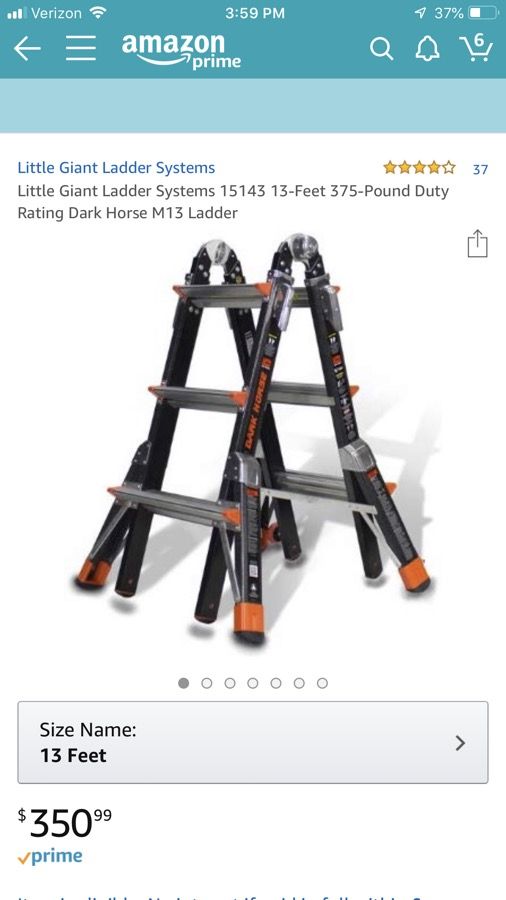 Little Giant Ladder Systems 15143 13-Feet 375-Pound Duty Rating Dark Horse M13 Ladder