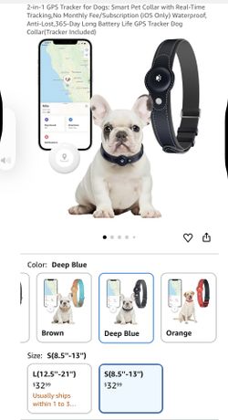 2 in 1 GPS Tracker Collar for Dogs- New